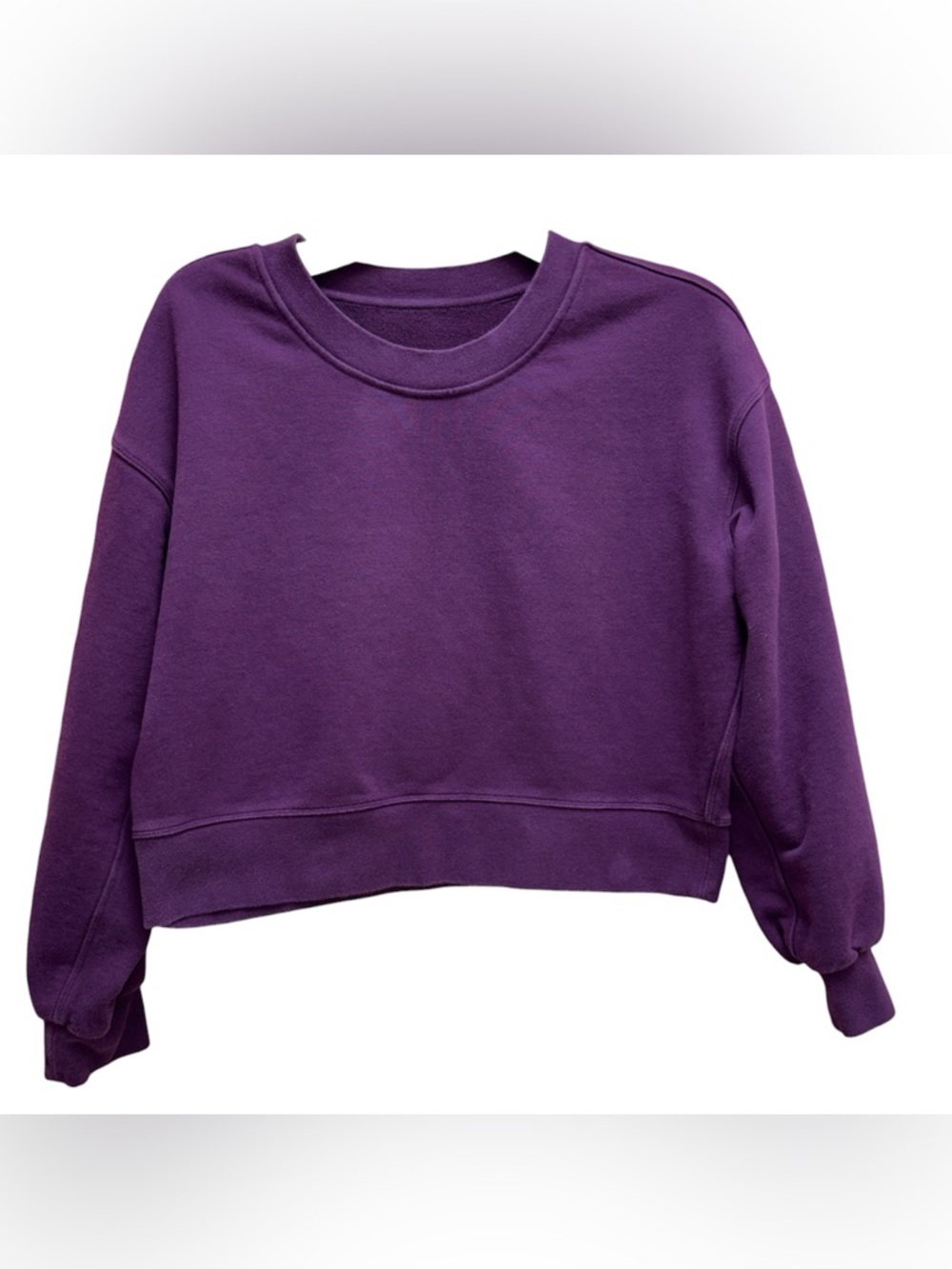 Lululemon Women's Purple Crewneck cropped Sweatshirt